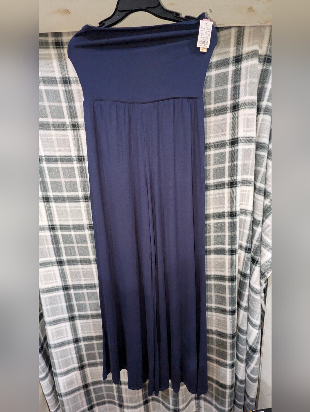 NWT VENUS Navy Strapless Wide leg Pantsuit size Medium